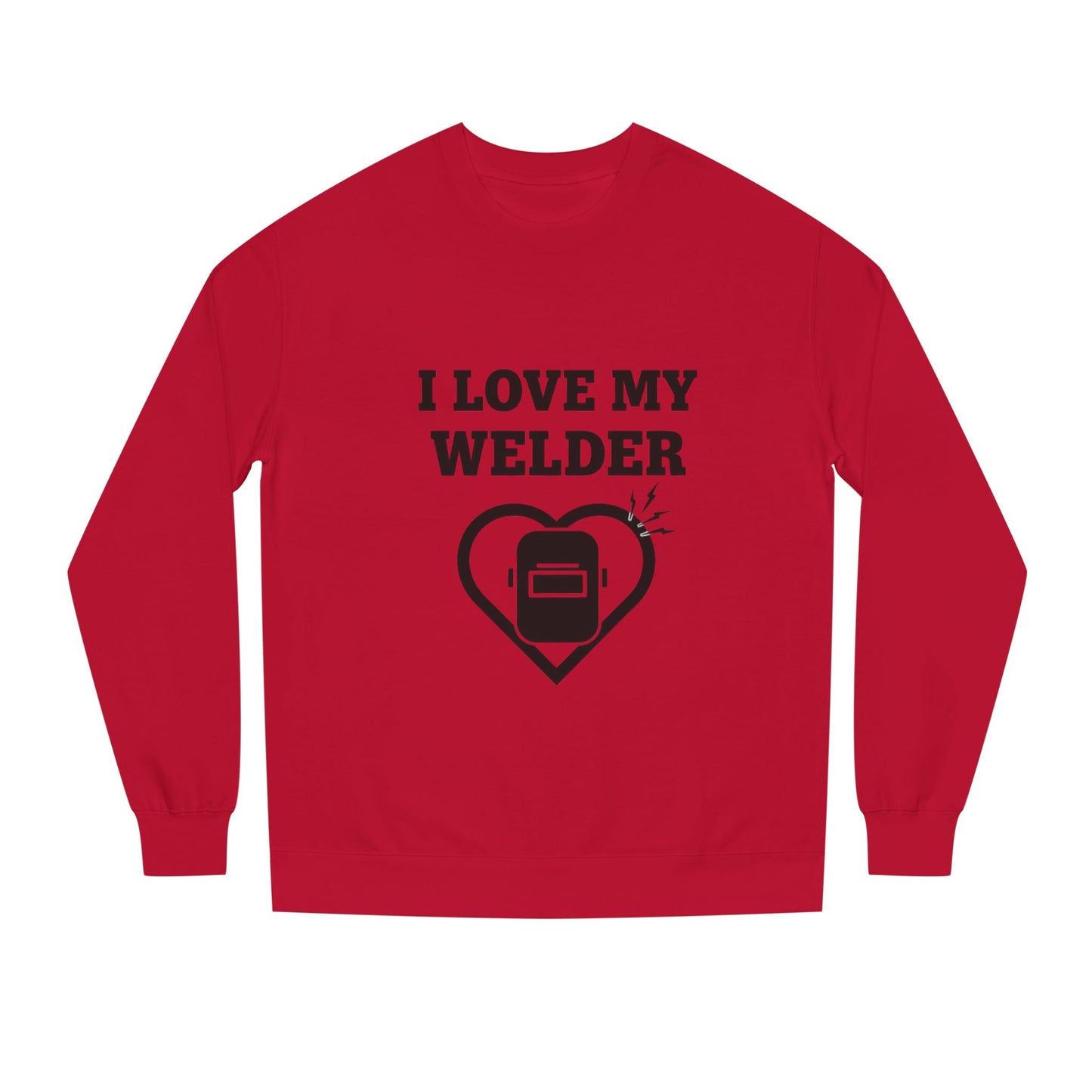 Women’s I Love My Welder Crewneck (Heart + Helmet)