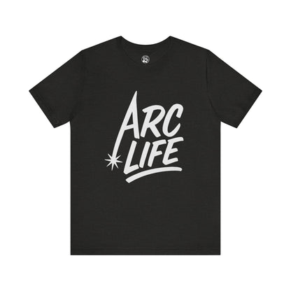 Arc Life Unisex Jersey Tee Dark Color with White text
