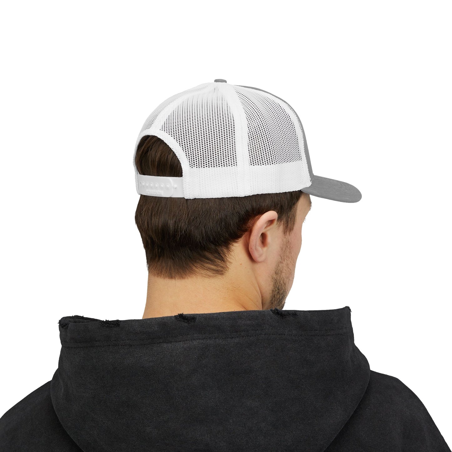 Arc Life Snapback Trucker Cap, Dark with white text