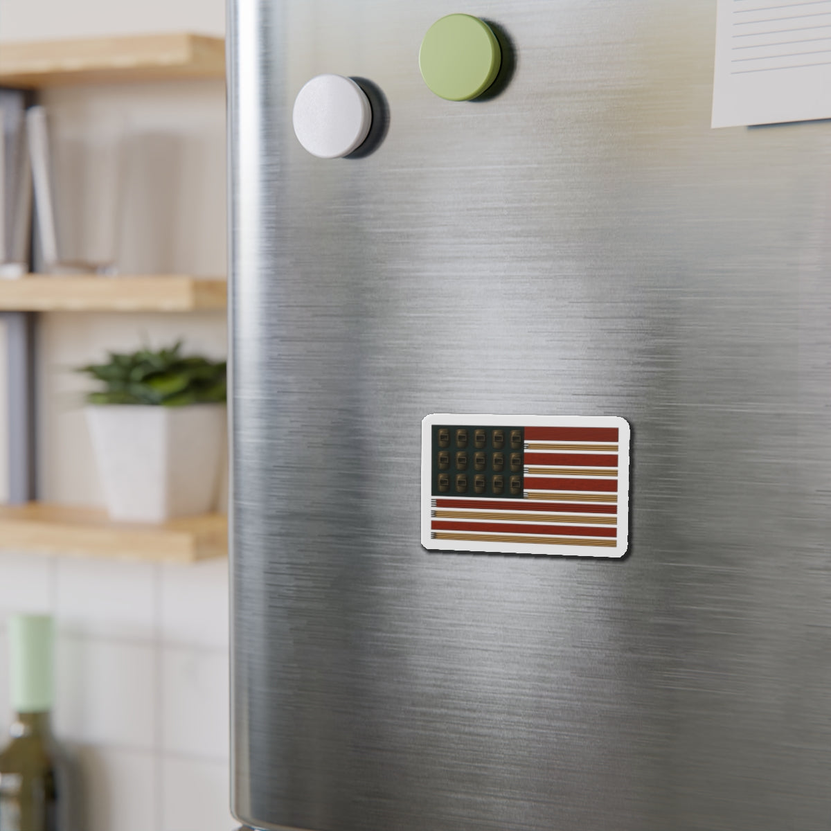 Welding Rods & Helmets USA Flag Die-Cut Magnet, USA Flag Refrigerator Magnet