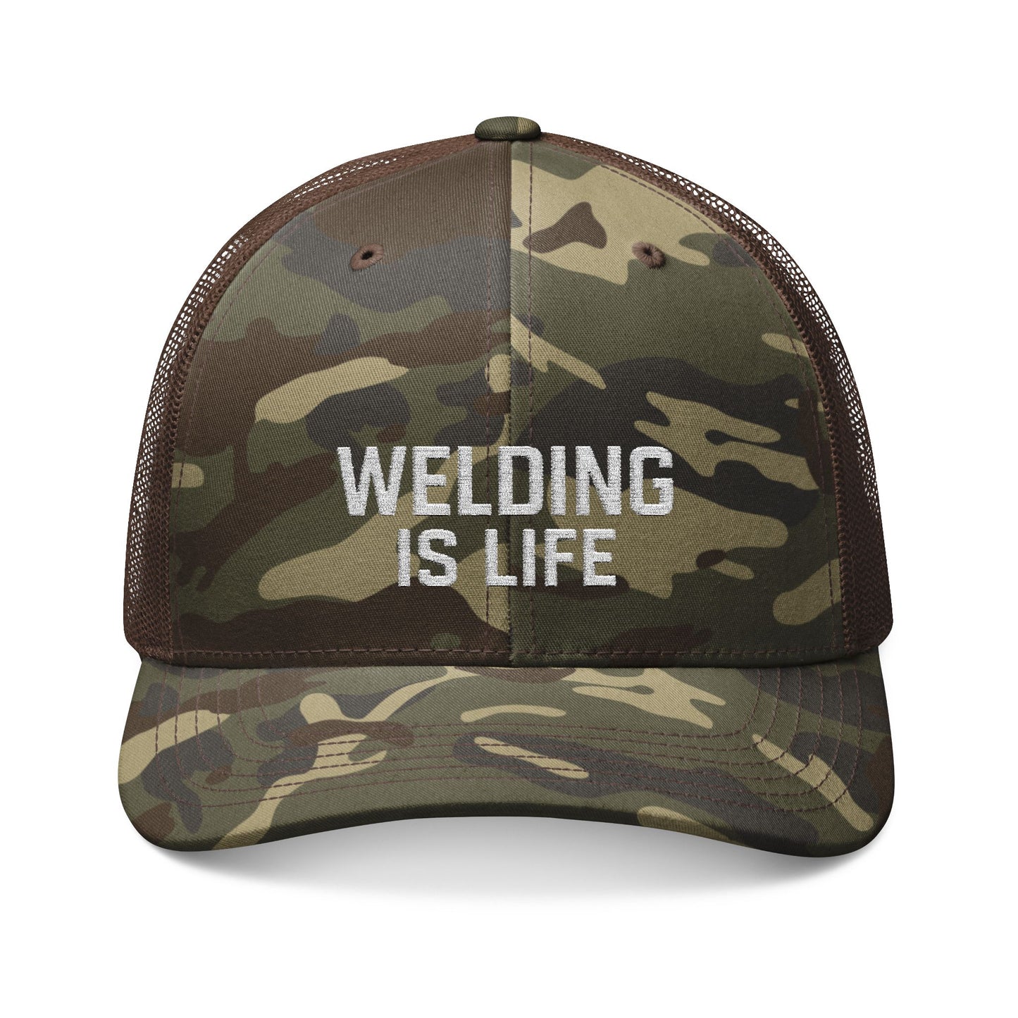 Welding Is Life Camo Trucker Hat