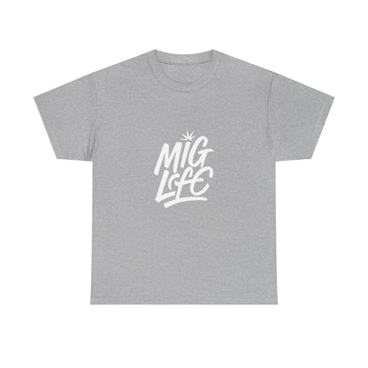 Mig Life Welding Tee Dark, White text