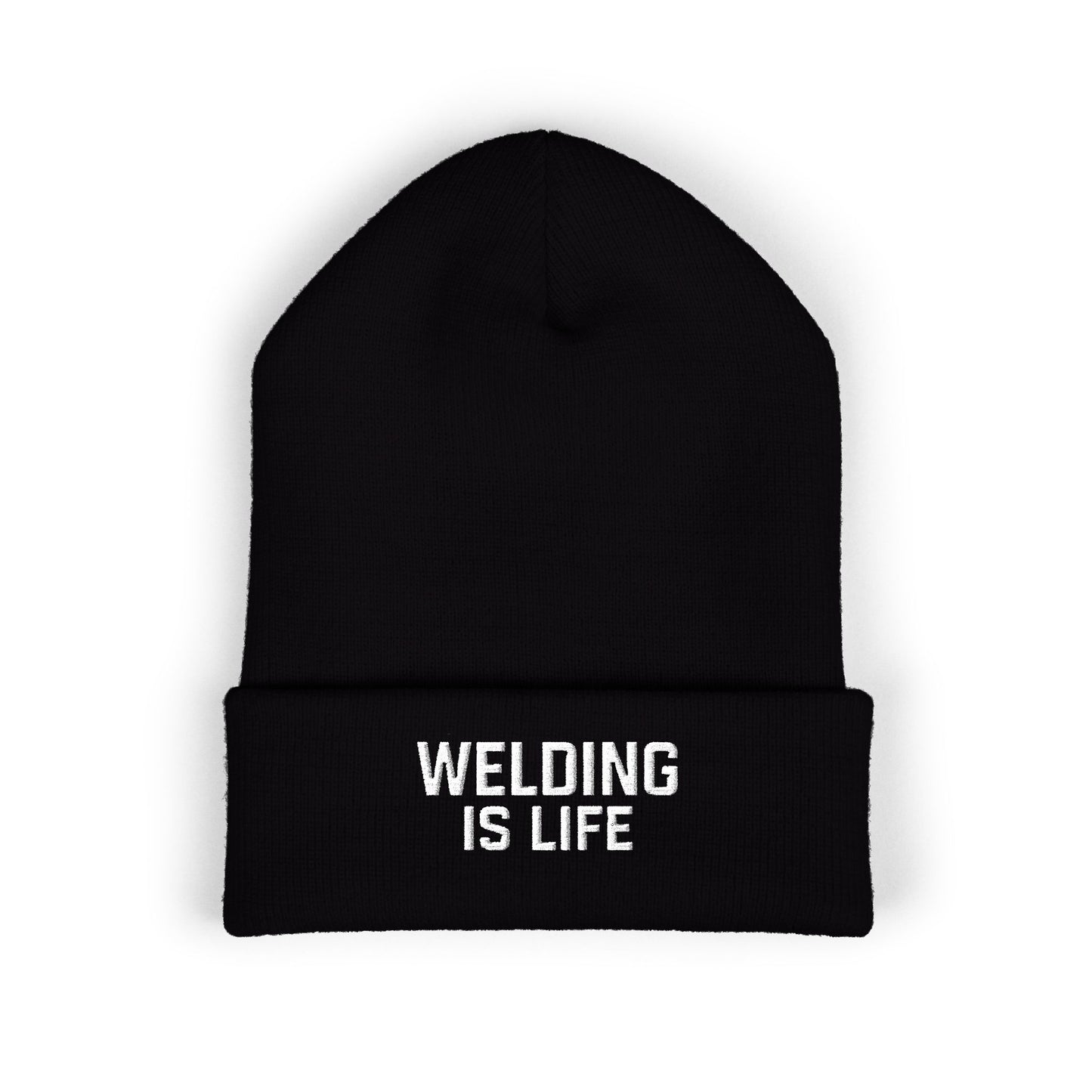 Welding Is Life Embroidered Cuffed Beanie, Dark Color