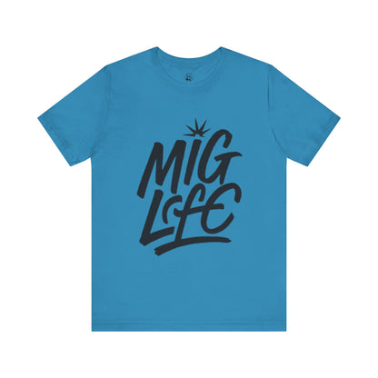 MIG Life Unisex Jersey Tee Light Color with Black text