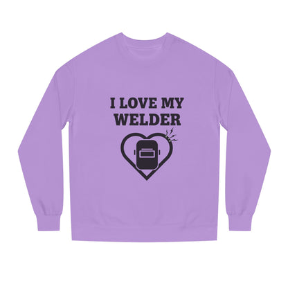 Women’s I Love My Welder Crewneck (Heart + Helmet)