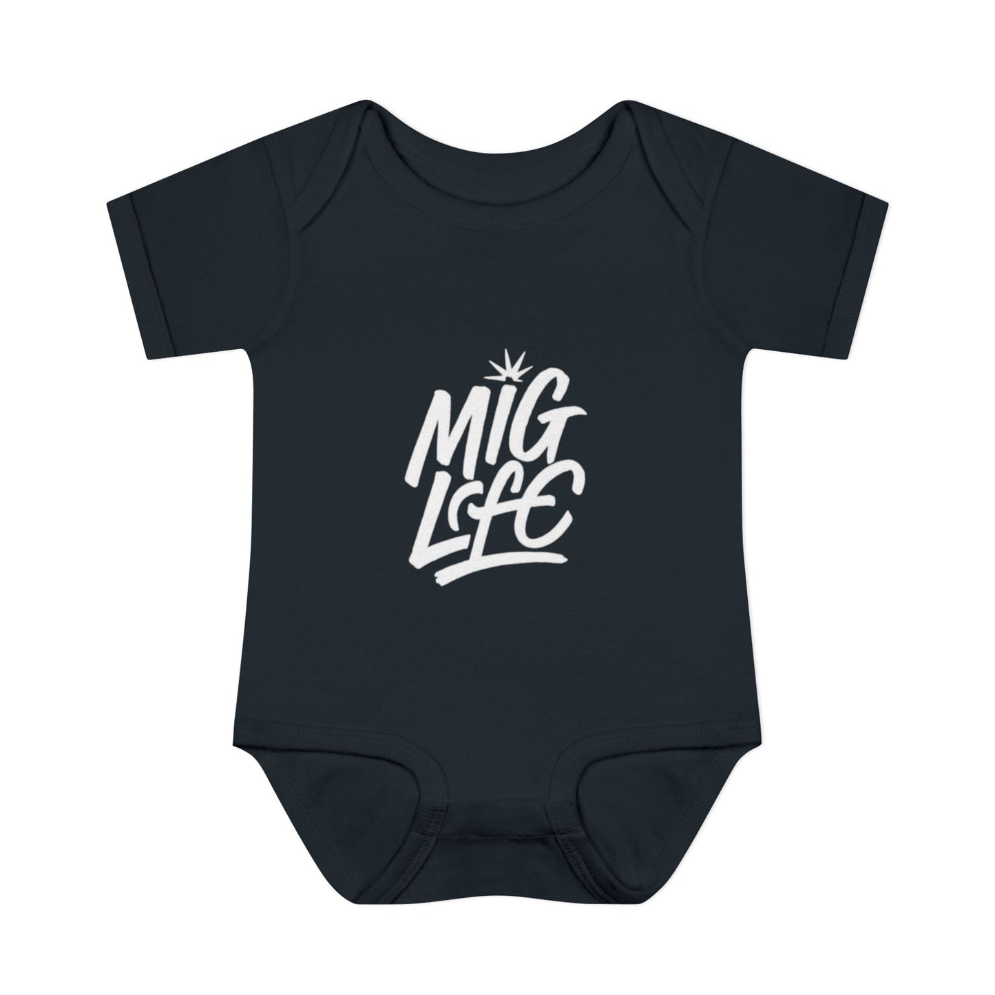 Mig Life Baby Bodysuit, Dark Color