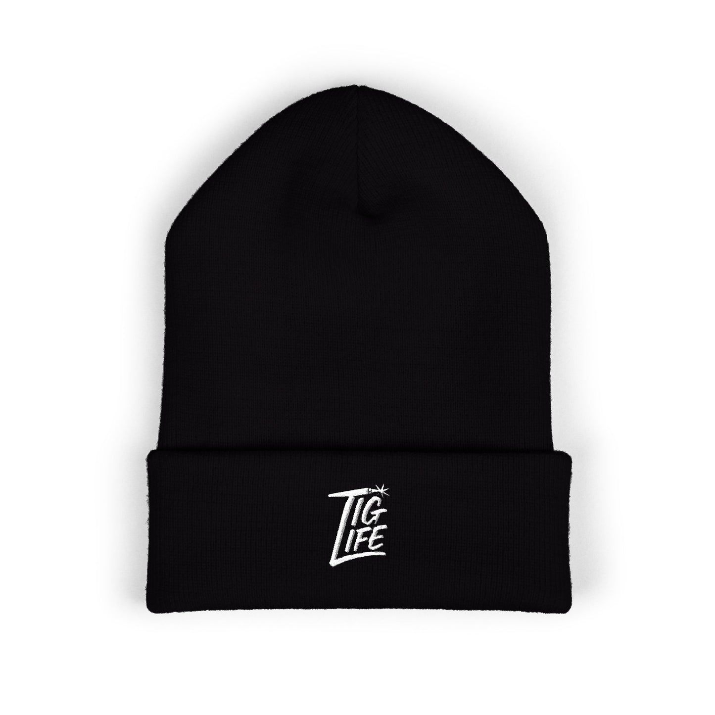 Tig Life Embroidered Cuffed Beanie, Dark Color