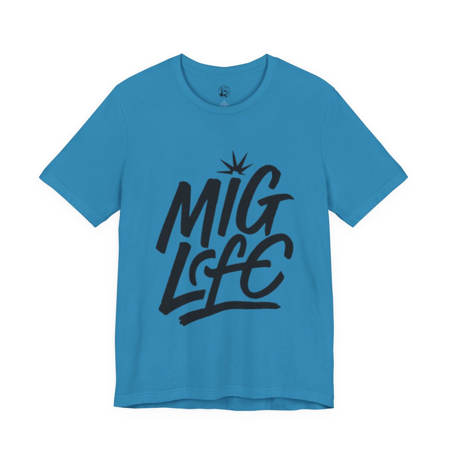 MIG Life Unisex Jersey Tee Light Color with Black text