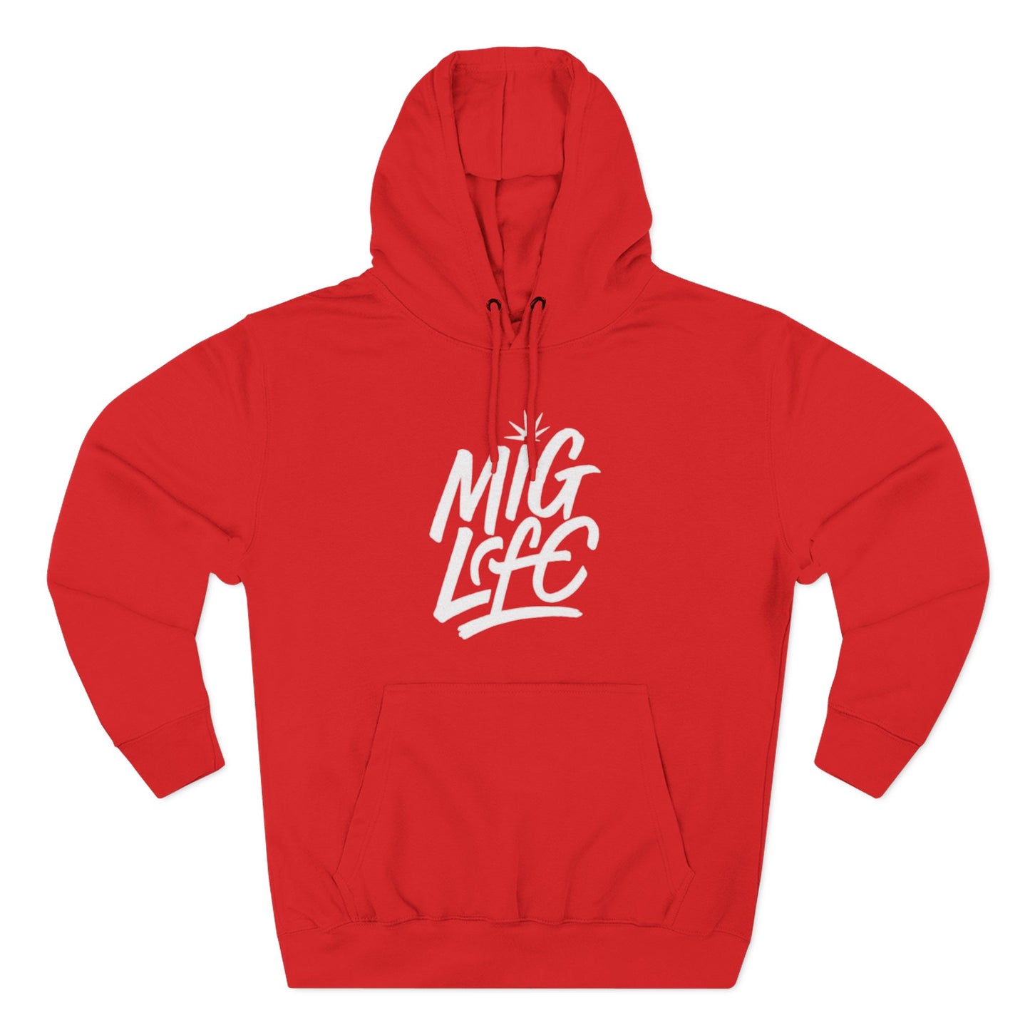 Mig Life, Three-Panel Fleece Hoodie, Dark Color
