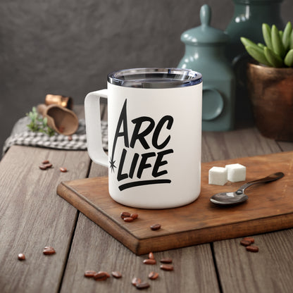 Arc Life Insulated Coffee Mug, 10oz, White