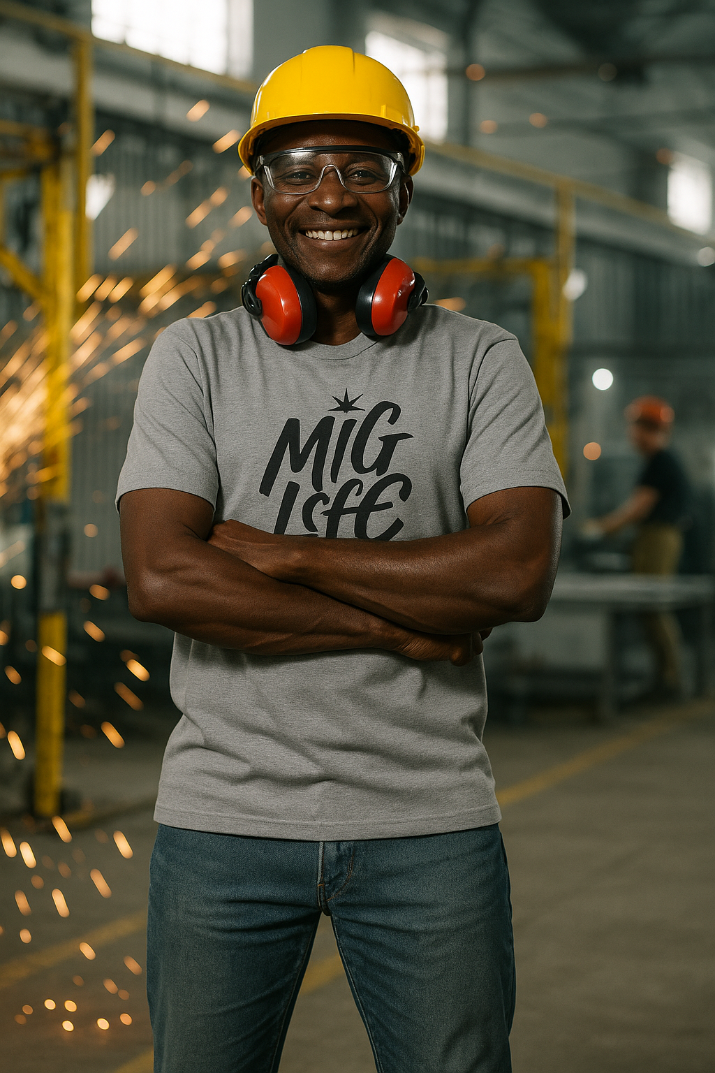 MIG Life Unisex Jersey Tee Light Color with Black text