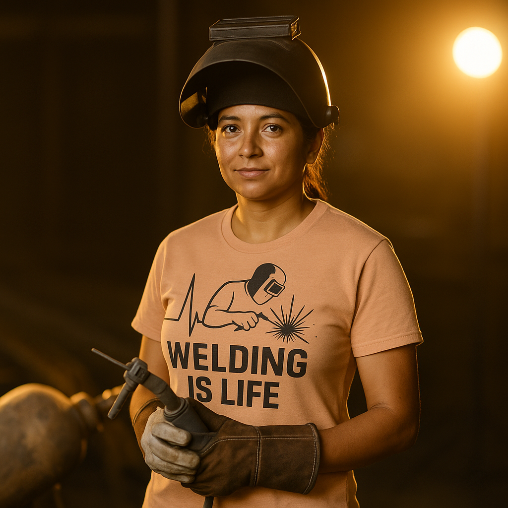 Welding is Life Unisex Jersey Tee Light Color with Black text