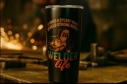 Welder Life Tumbler 20oz, Black