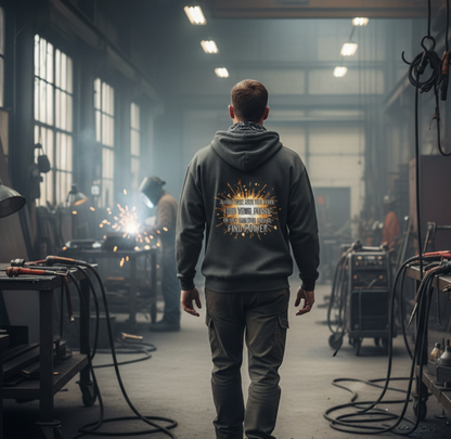 Arc Life Circle Logo Hoodie, Fume and Fire Quote, Champion Pullover, Dark Color