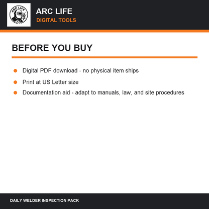 Arc Life inspection checklist digital file and license details