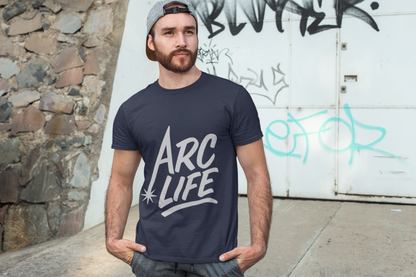 Arc Life Unisex Jersey Tee Dark Color with White text