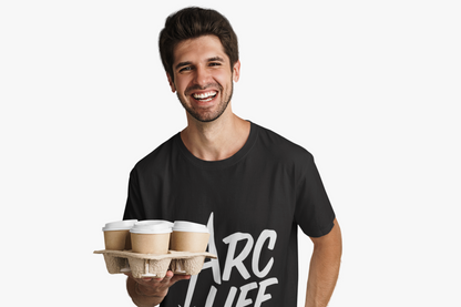 Arc Life Unisex Jersey Tee Dark Color with White text