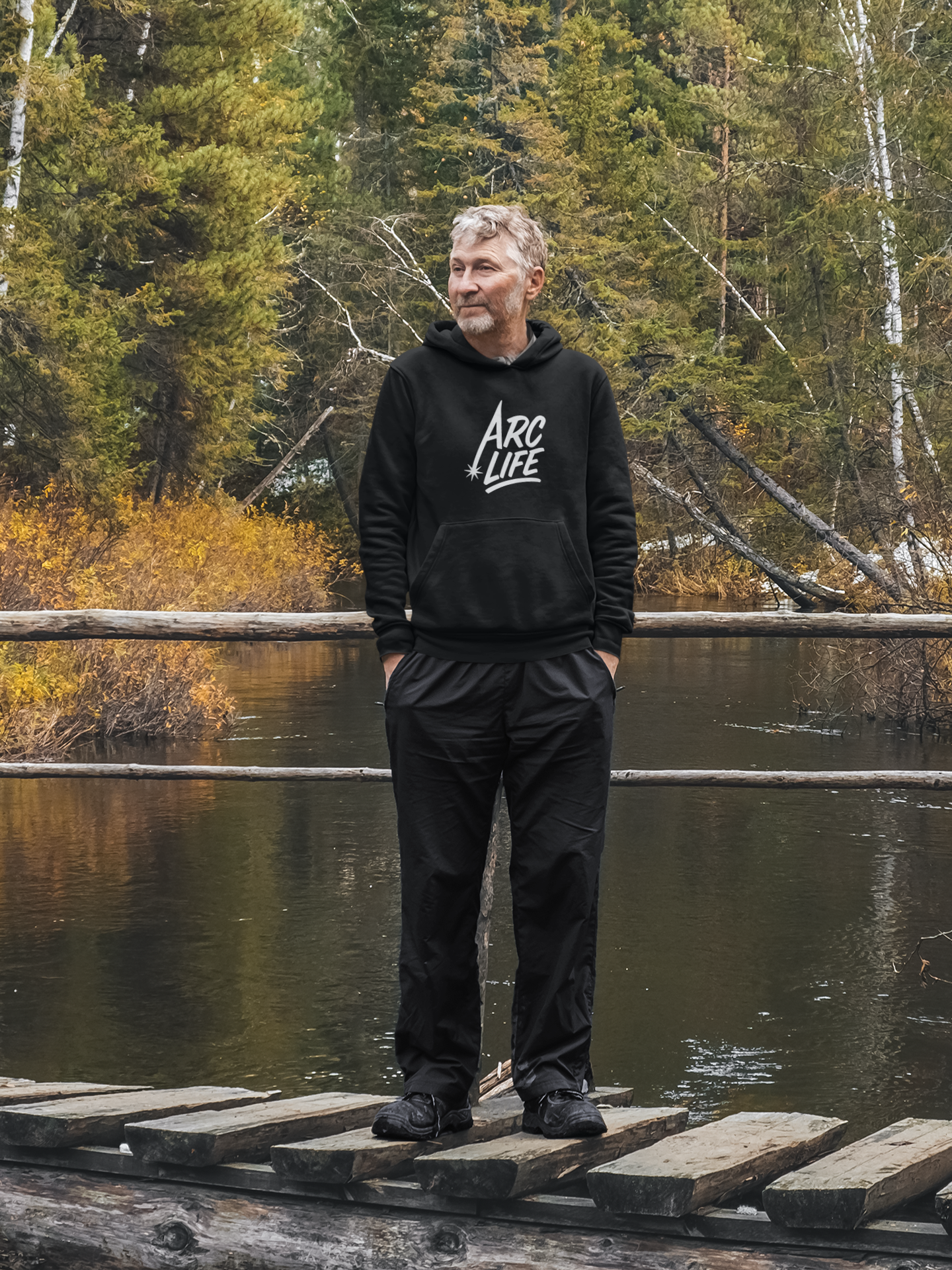 Arc Life Stylish Unisex Hooded Long Sleeve Tee