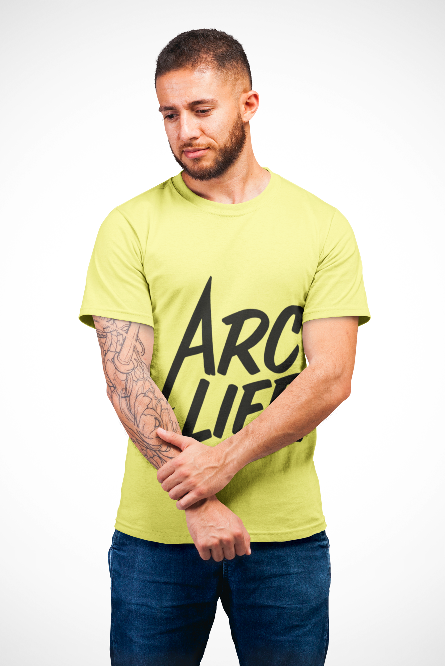 Arc Life Unisex Jersey Tee Light Color with Black text