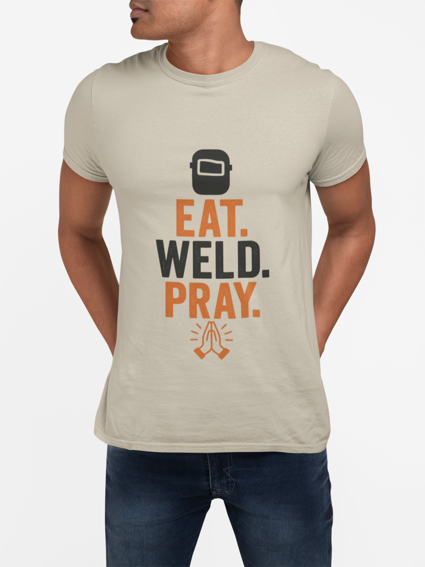 Welder's Unisex Tee, Pray Your Weld Holds Shirt, Funny Welding Gift, Welder Gift Idea, Eat Weld Pray Tee, Welder T-Shirt