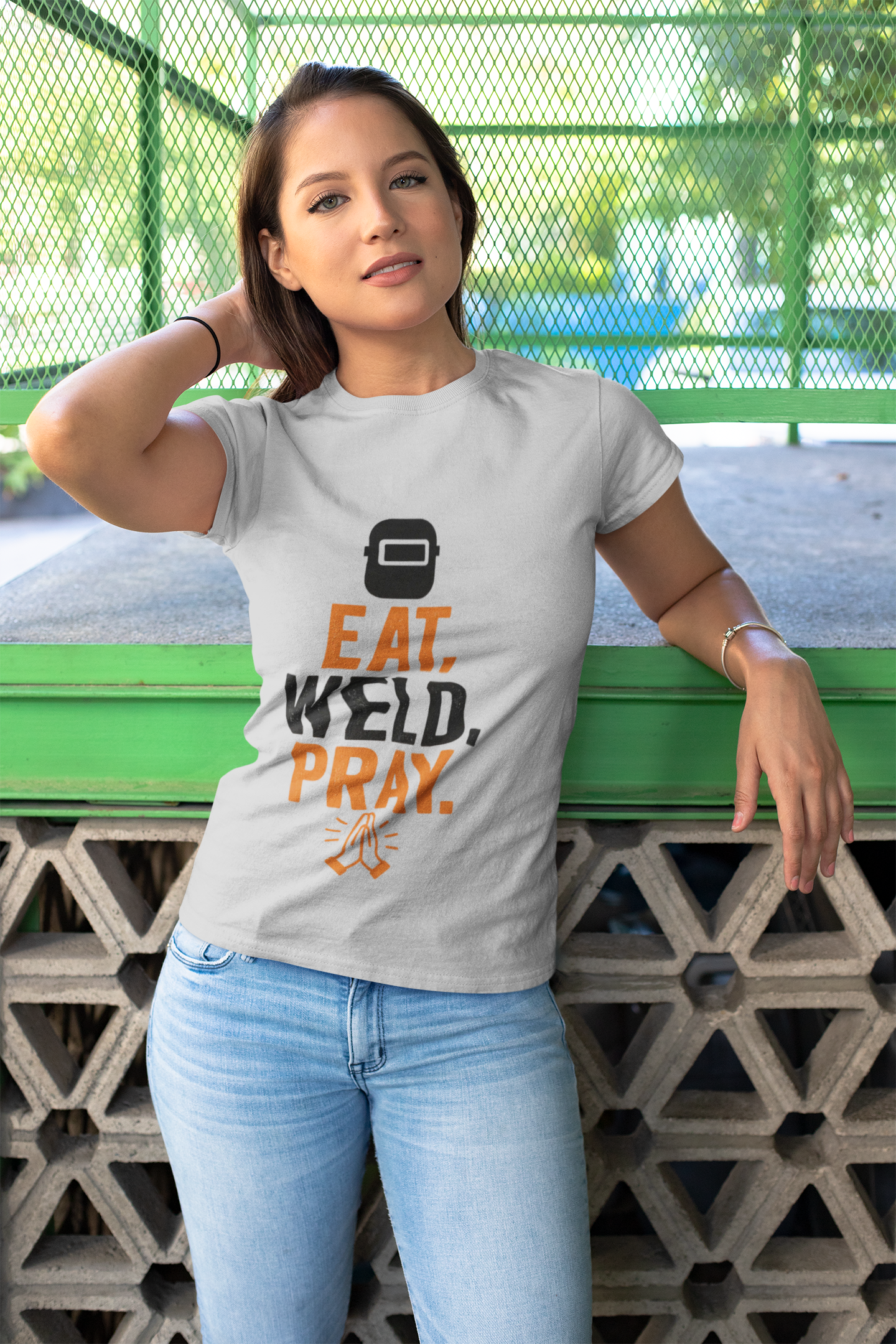 Welder's Unisex Tee, Pray Your Weld Holds Shirt, Funny Welding Gift, Welder Gift Idea, Eat Weld Pray Tee, Welder T-Shirt