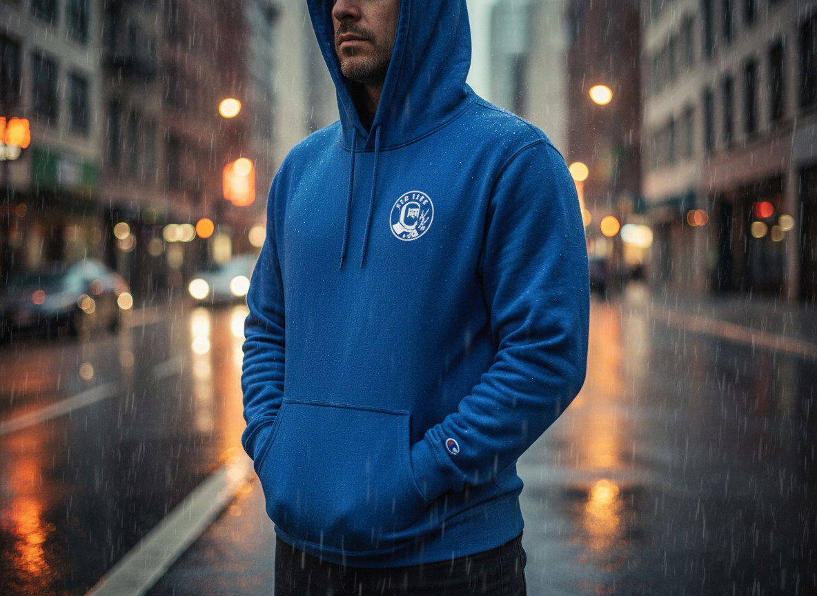 Tig Life Circle Logo Hoodie, Champion Pullover, Dark Color