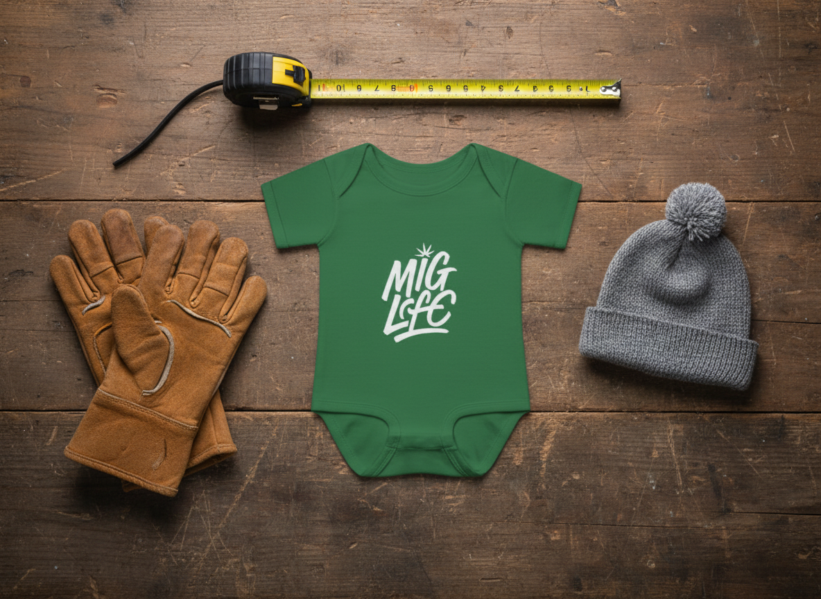 Mig Life Baby Bodysuit, Dark Color