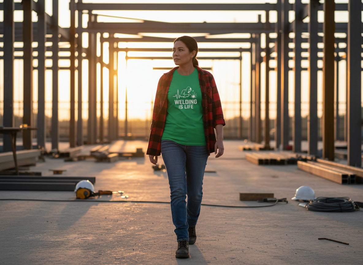 Welding Is Life T‑Shirt, Womens, Dark Shirt