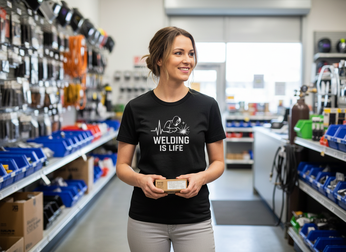 Welding Is Life T‑Shirt, Womens, Dark Shirt