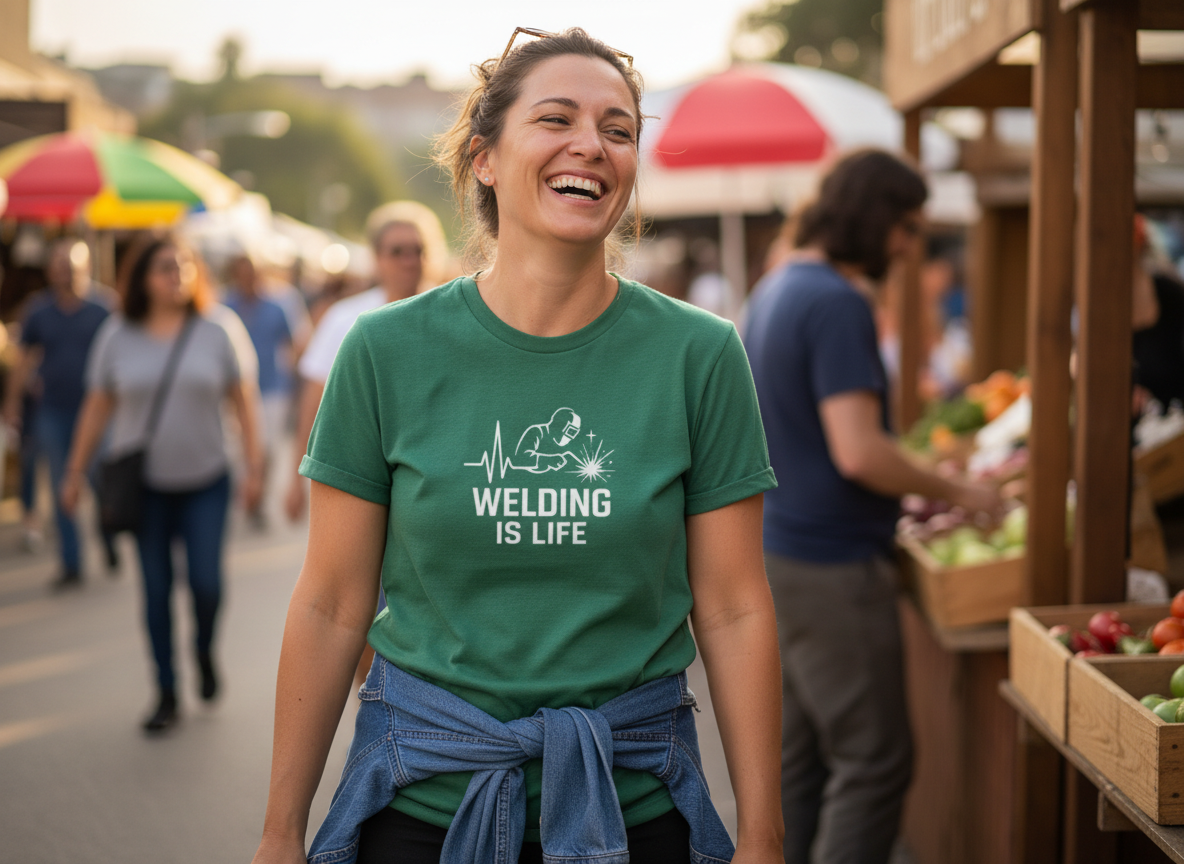Welding Is Life T‑Shirt, Womens, Dark Shirt