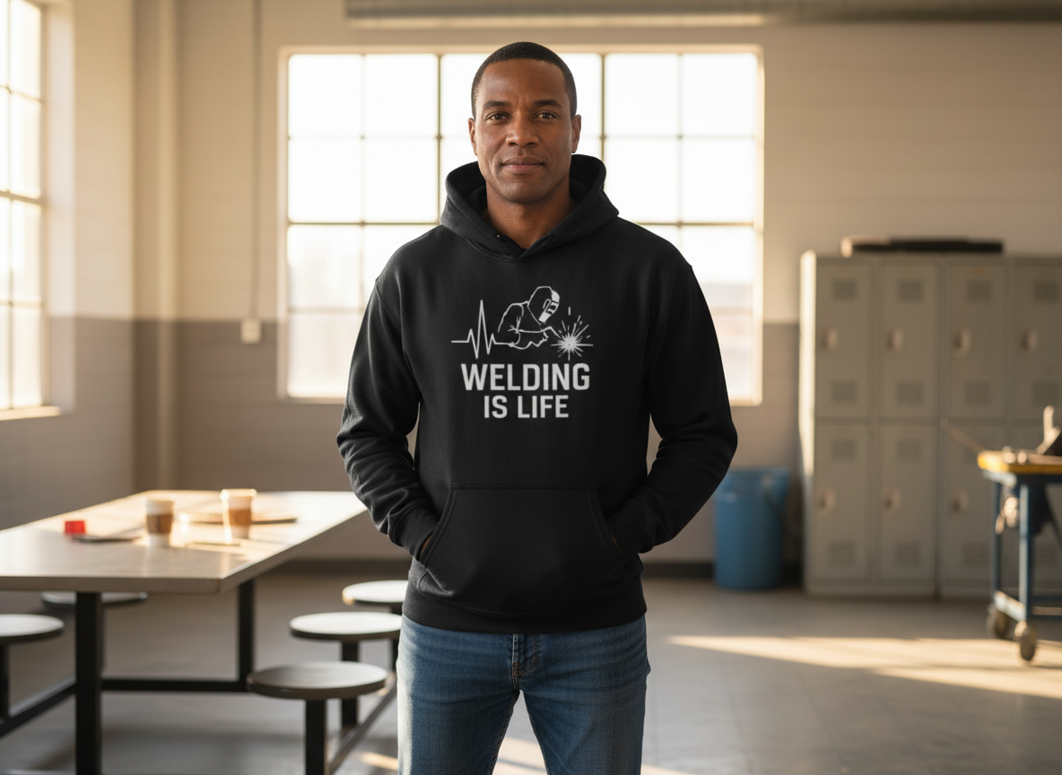Welding Is Life Hoodie, Unisex, Dark Color