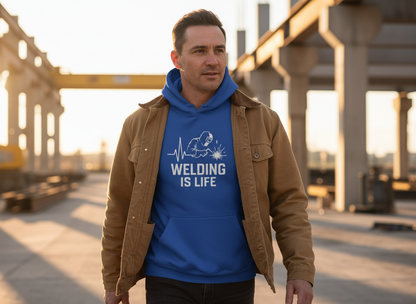Welding Is Life Hoodie, Unisex, Dark Color
