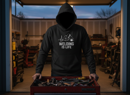 Welding Is Life Hoodie, Unisex, Dark Color