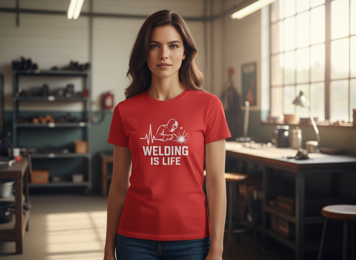 Welding Is Life T-Shirt, Women's, Dark Shirt
