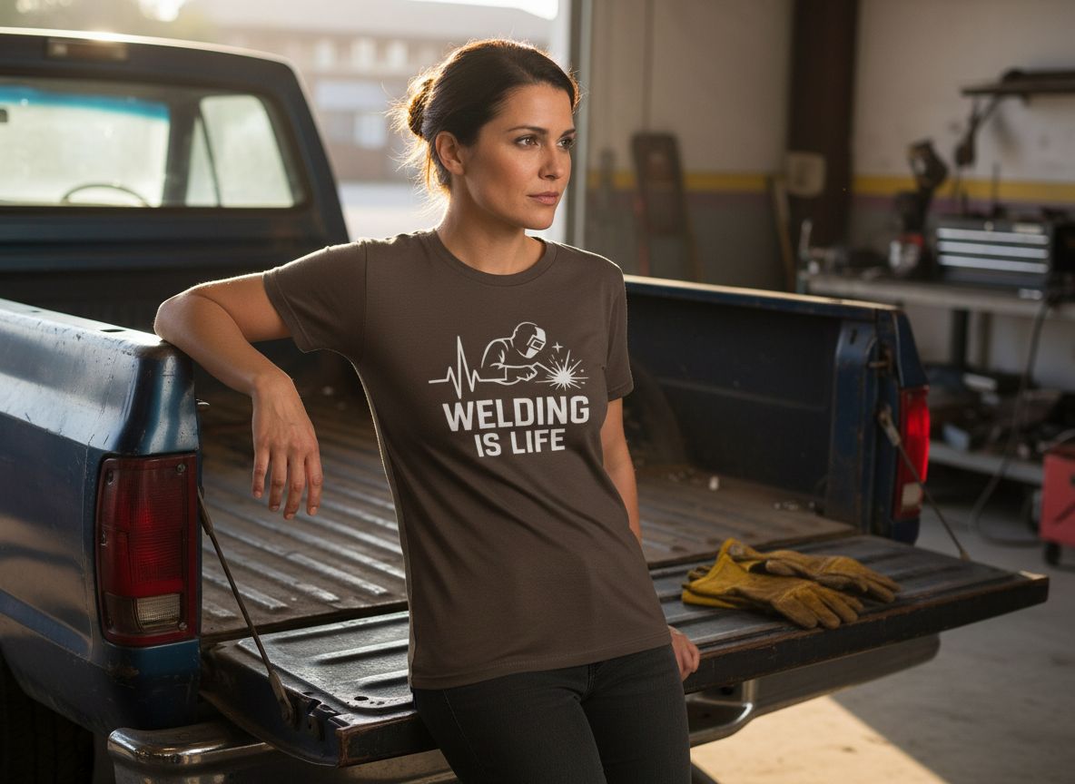 Welding Is Life T-Shirt, Women's, Dark Shirt
