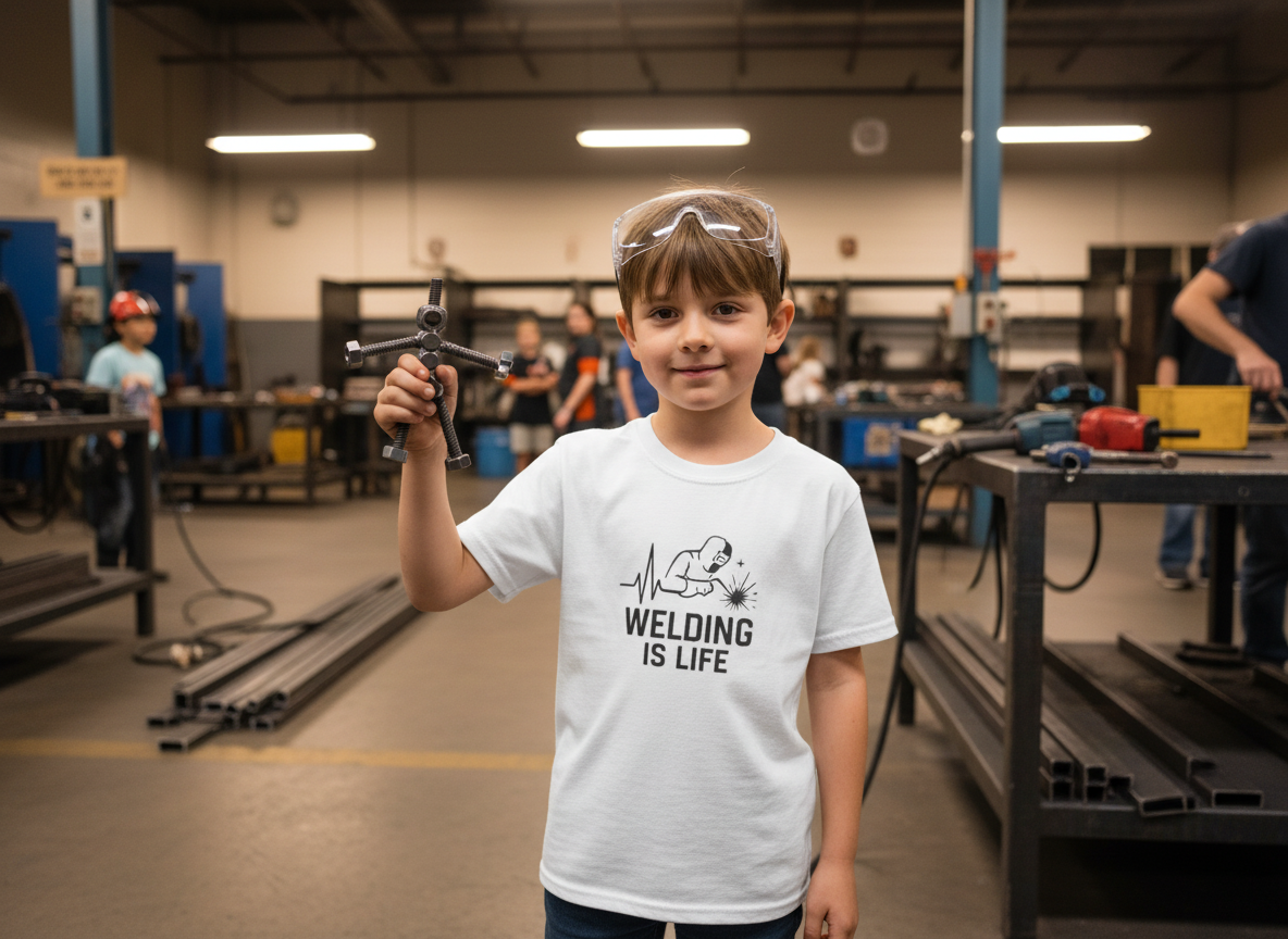 Welding Is Life Kids Tee, Light Color