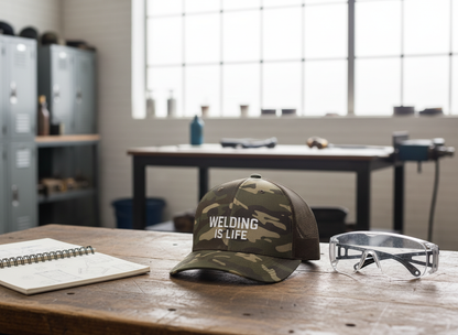 Welding Is Life Camo Trucker Hat