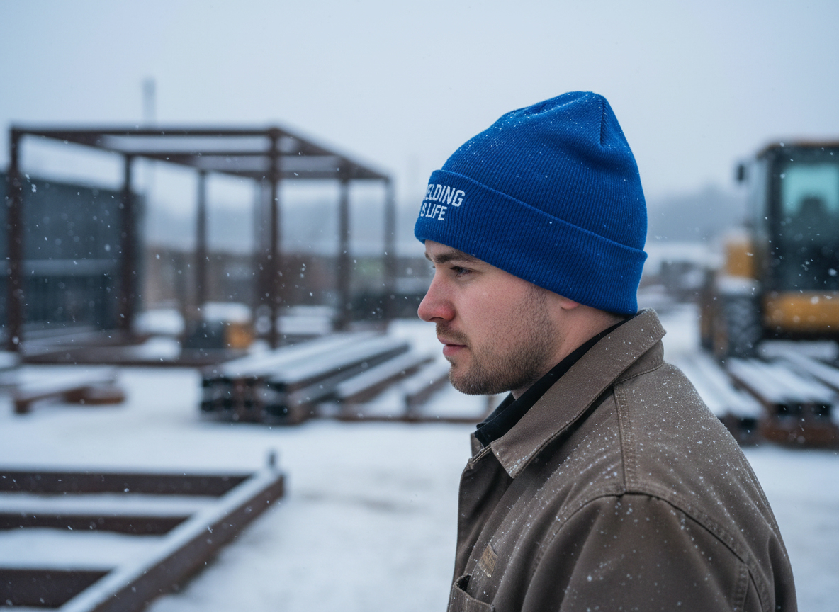 Welding Is Life Embroidered Cuffed Beanie, Dark Color