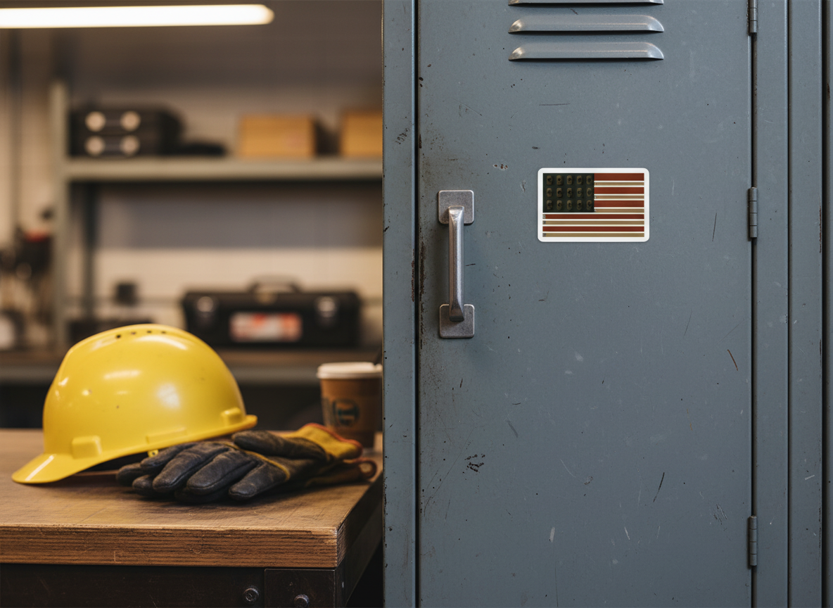Welding Rods & Helmets USA Flag Die-Cut Magnet, USA Flag Refrigerator Magnet