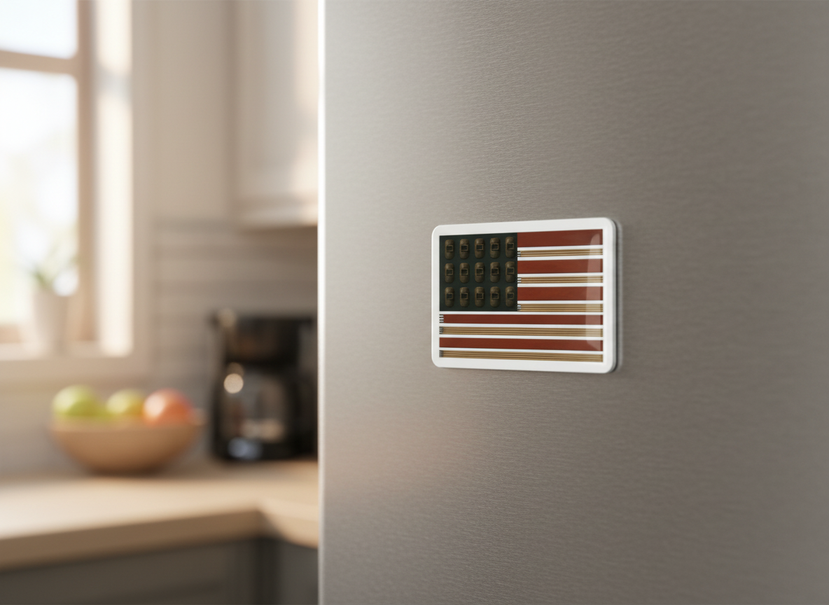 Welding Rods & Helmets USA Flag Die-Cut Magnet, USA Flag Refrigerator Magnet