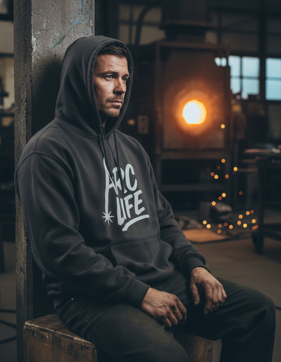Arc Life Three-Panel Fleece Hoodie