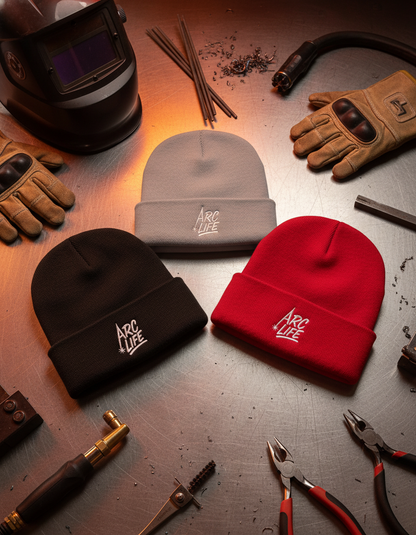 Arc Life Embroidered Knit Beanie