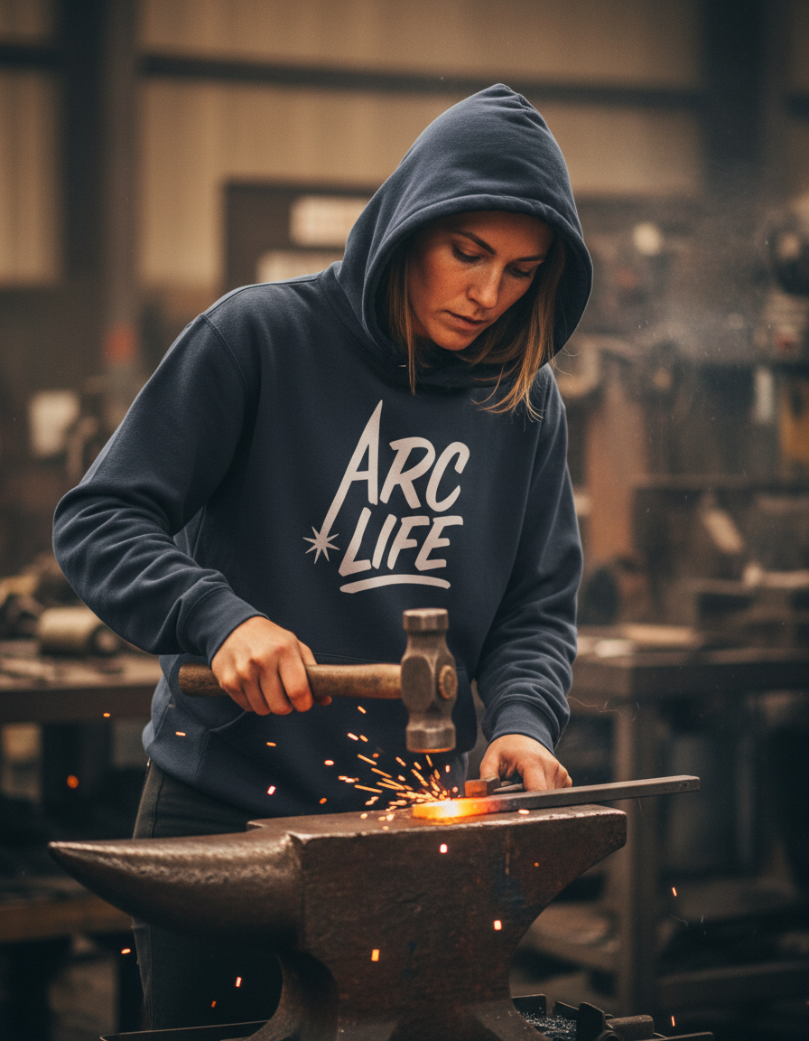 Arc Life Three-Panel Fleece Hoodie