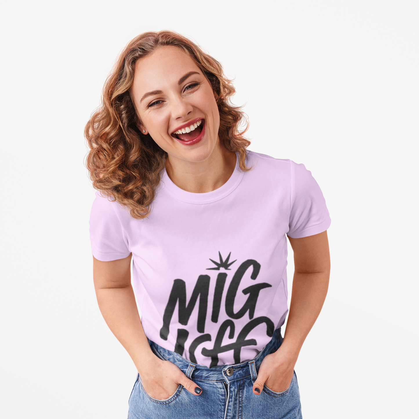 MIG Life Unisex Jersey Tee Light Color with Black text