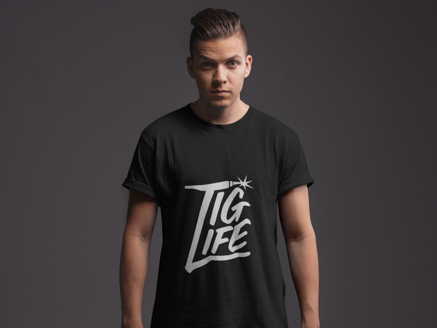 TIG Life Unisex Jersey Tee Dark Color with White text