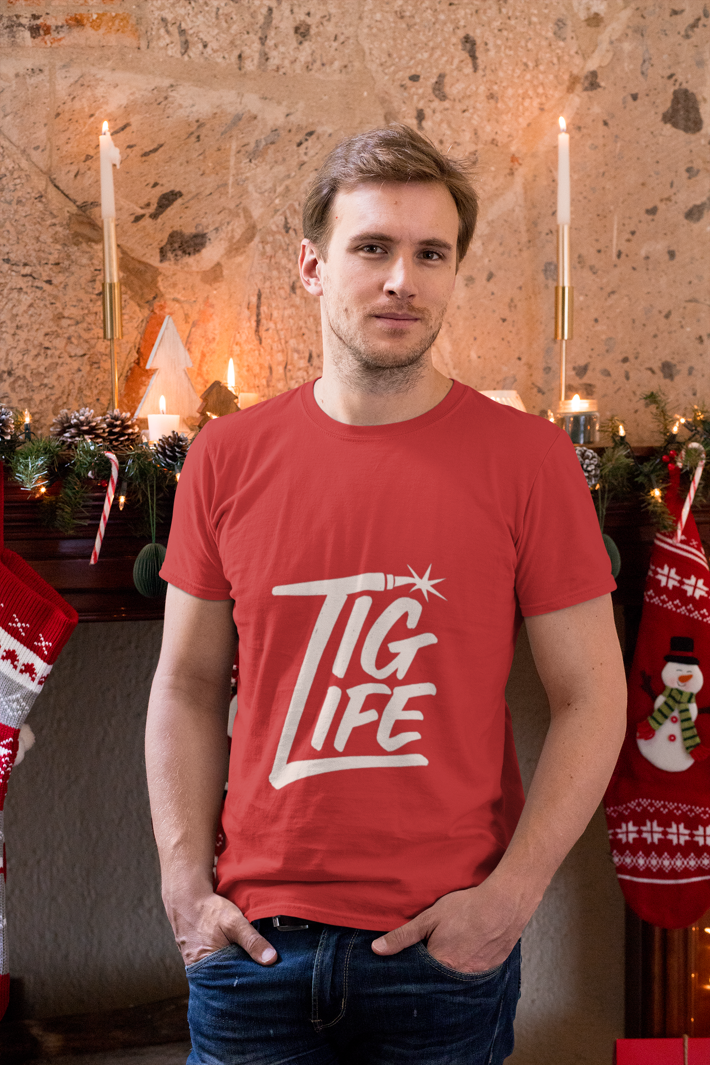 TIG Life Unisex Jersey Tee Dark Color with White text