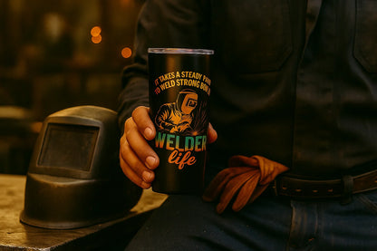 Welder Life Tumbler 20oz, Black