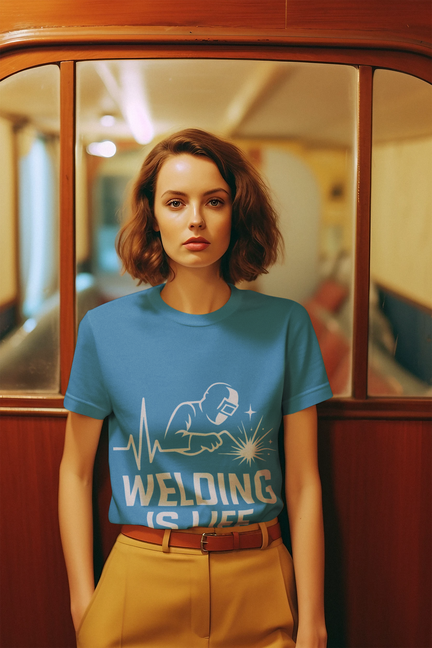 Welding is Life Unisex Jersey Tee Dark Color with White text