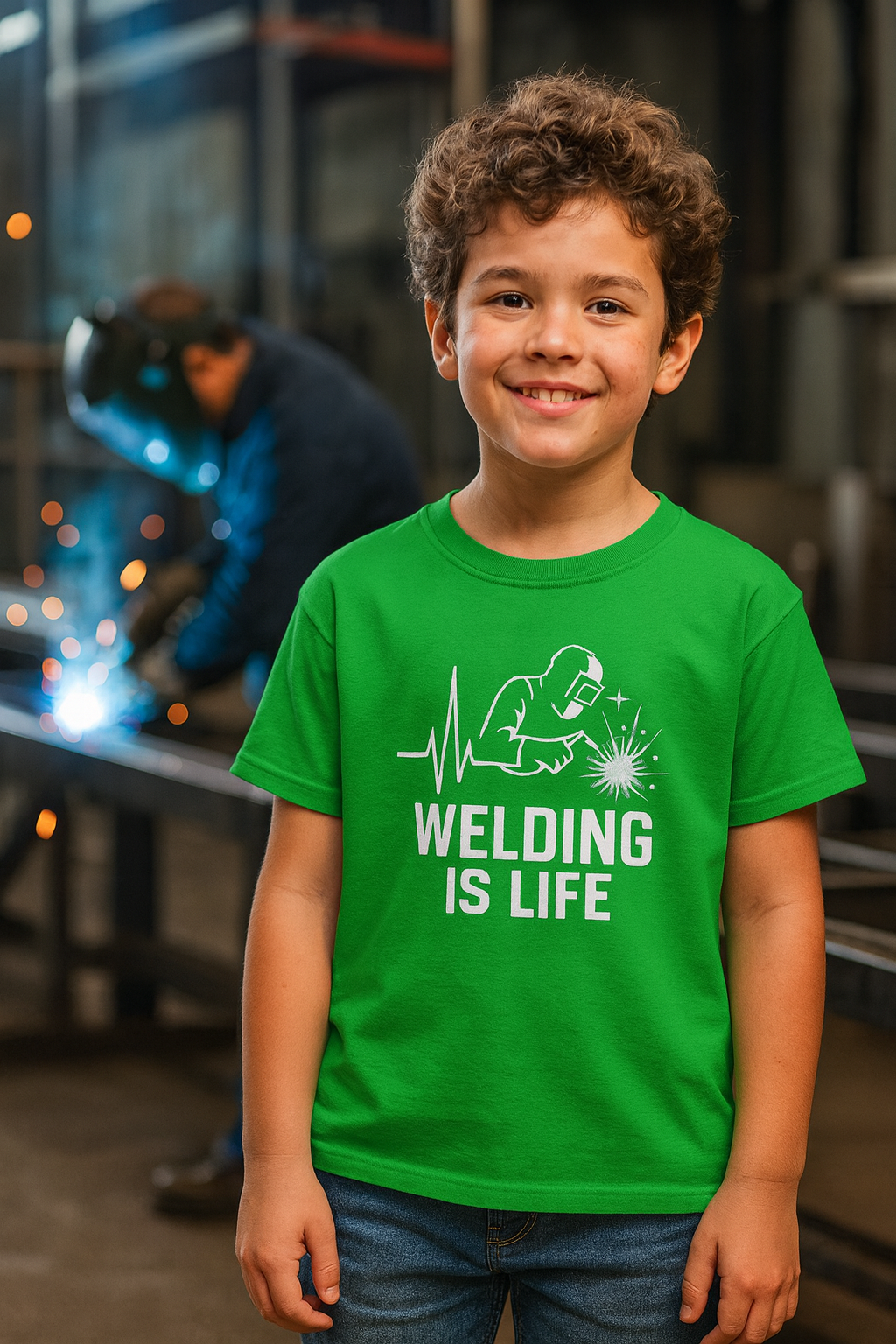 Welding Is Life Kids Tee, Dark Color