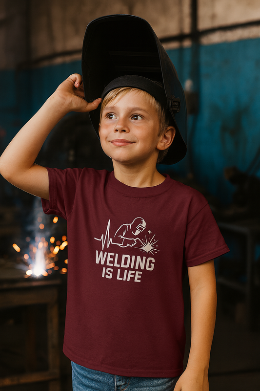 Welding Is Life Kids Tee, Dark Color